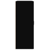 Hanging Wall Cabinet Black 69.5x32.5x90 cm - Rear View