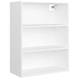 Hanging Wall Cabinet White 69.5x32.5x90 cm - Front View