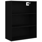 Hanging Wall Cabinet Black 69.5x32.5x90 cm