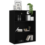 Hanging Wall Cabinet Black 69.5x32.5x90 cm - Top-Down View