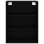 Hanging Wall Cabinet Black 69.5x32.5x90 cm