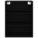 Hanging Wall Cabinet Black 69.5x32.5x90 cm - 45-Degree Angle