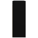 Hanging Wall Cabinet Black 69.5x32.5x90 cm - Rear View