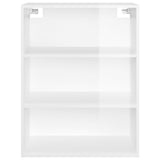 Hanging Wall Cabinet High Gloss White 69.5x32.5x90 cm