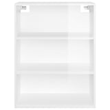 Hanging Wall Cabinet High Gloss White 69.5x32.5x90 cm - 45-Degree Angle