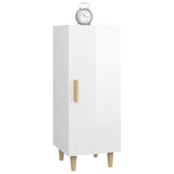 Sideboard High Gloss White 34.5x34x90 cm Engineered Wood - Extra Image