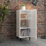 Sideboard High Gloss White 34.5x34x90 cm Engineered Wood - Side View