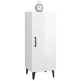 Sideboard High Gloss White 34.5x34x90 cm Engineered Wood - 45-Degree Angle