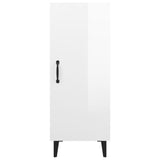 Sideboard High Gloss White 34.5x34x90 cm Engineered Wood - Rear View