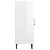 Sideboard High Gloss White 34.5x34x90 cm Engineered Wood