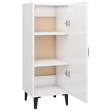 Sideboard High Gloss White 34.5x34x90 cm Engineered Wood