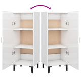 Sideboard High Gloss White 34.5x34x90 cm Engineered Wood