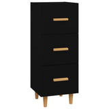 Sideboard Black 34.5x34x90 cm Engineered Wood - Front View