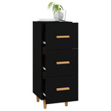 Sideboard Black 34.5x34x90 cm Engineered Wood - Top-Down View