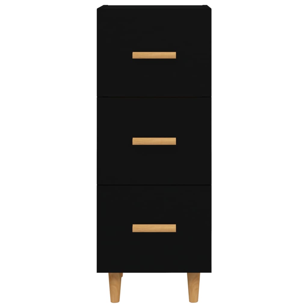 Sideboard Black 34.5x34x90 cm Engineered Wood