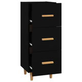 Sideboard Black 34.5x34x90 cm Engineered Wood - Rear View