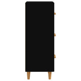 Sideboard Black 34.5x34x90 cm Engineered Wood - Close-Up Angle