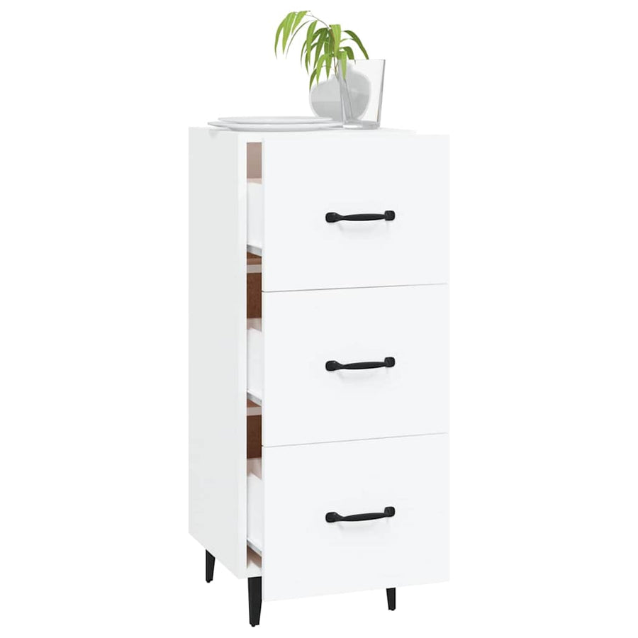 Sideboard White 34.5x34x90 cm Engineered Wood