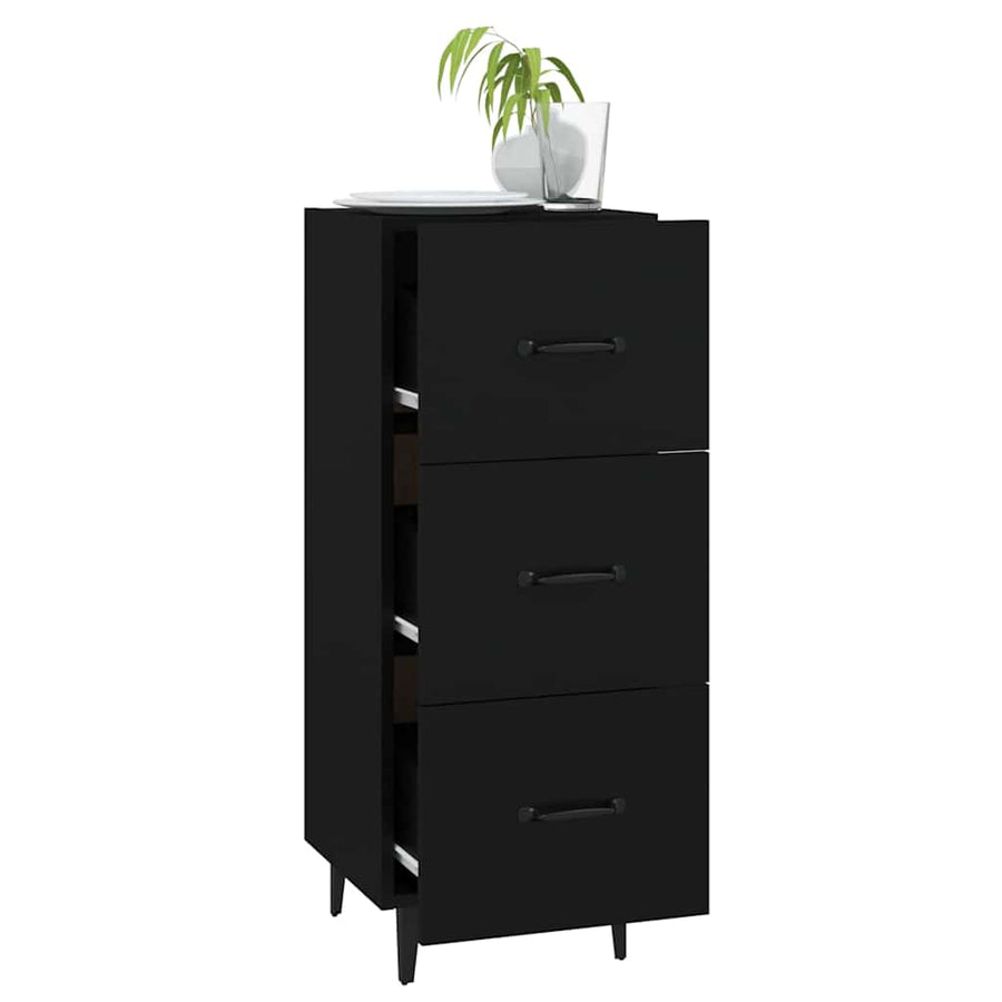 Sideboard Black 34.5x34x90 cm Engineered Wood