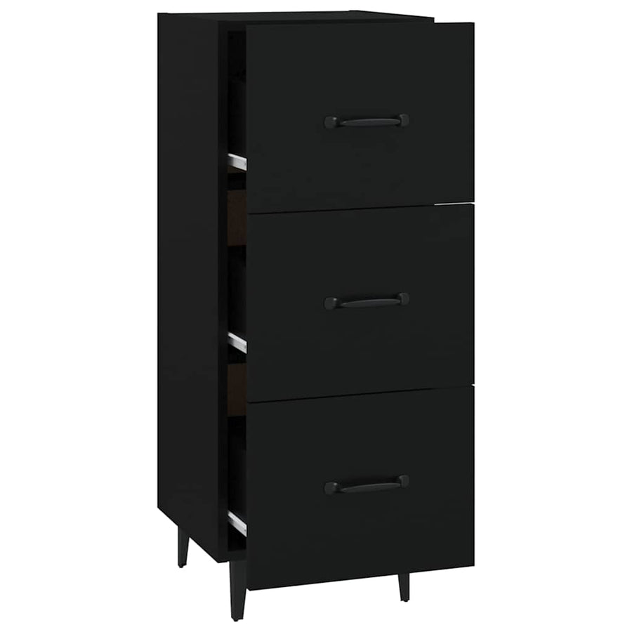 Sideboard Black 34.5x34x90 cm Engineered Wood