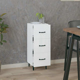 Sideboard High Gloss White 34.5x34x90 cm Engineered Wood