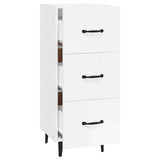 Sideboard High Gloss White 34.5x34x90 cm Engineered Wood
