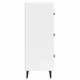 Sideboard High Gloss White 34.5x34x90 cm Engineered Wood