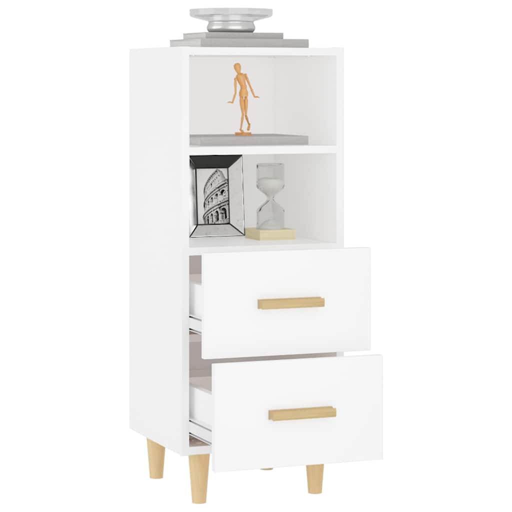 Sideboard White 34.5x34x90 cm Engineered Wood