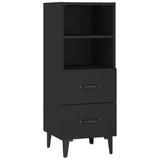 Sideboard Black 34.5x34x90 cm Engineered Wood - Front View