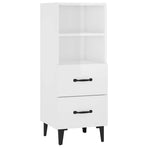 Sideboard High Gloss White 34.5x34x90 cm Engineered Wood