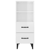 Sideboard High Gloss White 34.5x34x90 cm Engineered Wood - Rear View