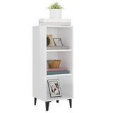 Sideboard High Gloss White 34.5x32.5x90 cm Engineered Wood
