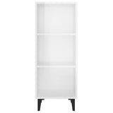 Sideboard High Gloss White 34.5x32.5x90 cm Engineered Wood