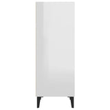 Sideboard High Gloss White 34.5x32.5x90 cm Engineered Wood - Rear View