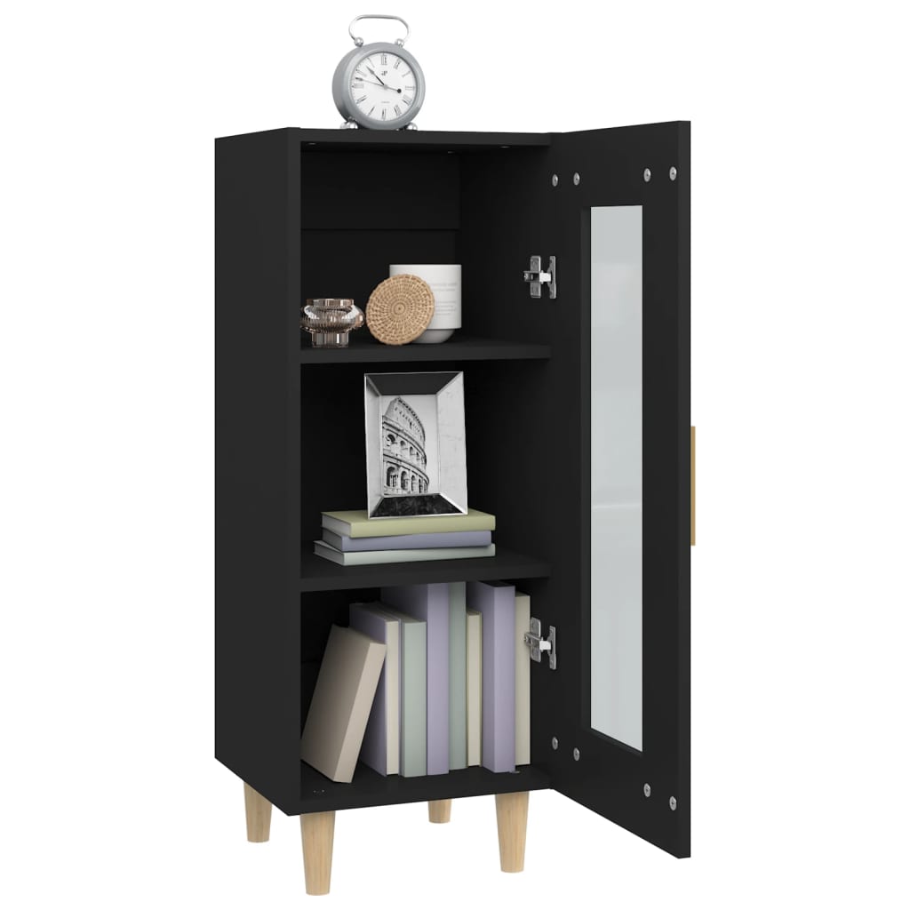 Sideboard Black 34.5x34x90 cm Engineered Wood