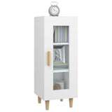 Sideboard High Gloss White 34.5x34x90 cm Engineered Wood - Top-Down View