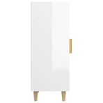 Sideboard High Gloss White 34.5x34x90 cm Engineered Wood