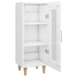 Sideboard High Gloss White 34.5x34x90 cm Engineered Wood - Low Angle