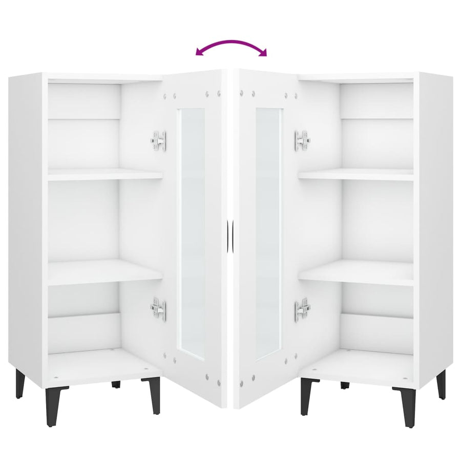 Sideboard White 34.5x34x90 cm Engineered Wood