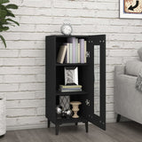 Sideboard Black 34.5x34x90 cm Engineered Wood - Side View