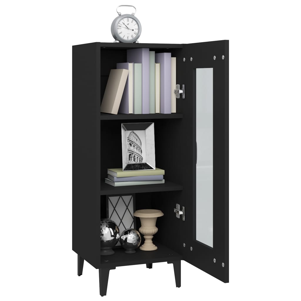 Sideboard Black 34.5x34x90 cm Engineered Wood