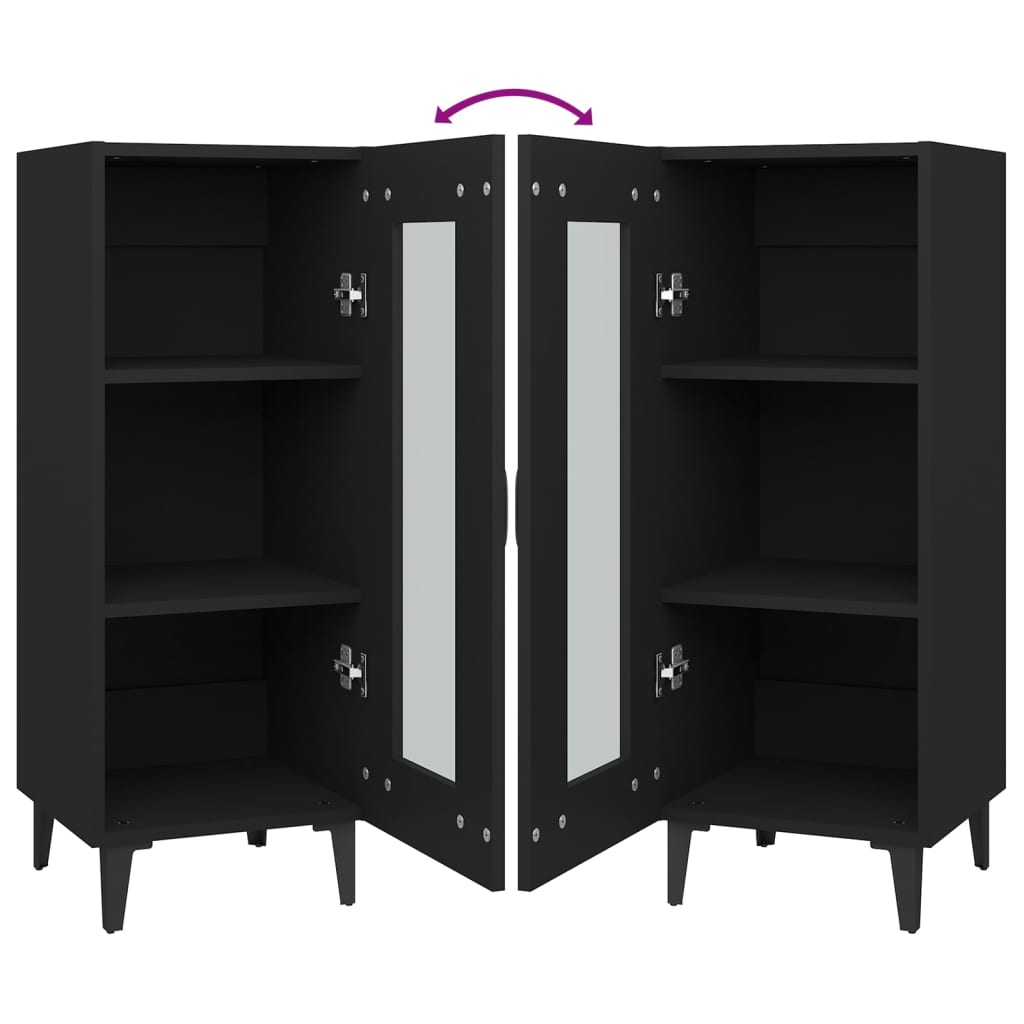 Sideboard Black 34.5x34x90 cm Engineered Wood
