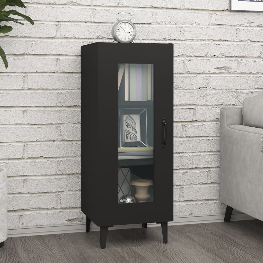 Sideboard Black 34.5x34x90 cm Engineered Wood
