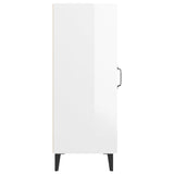 Sideboard High Gloss White 34.5x34x90 cm Engineered Wood - Low Angle