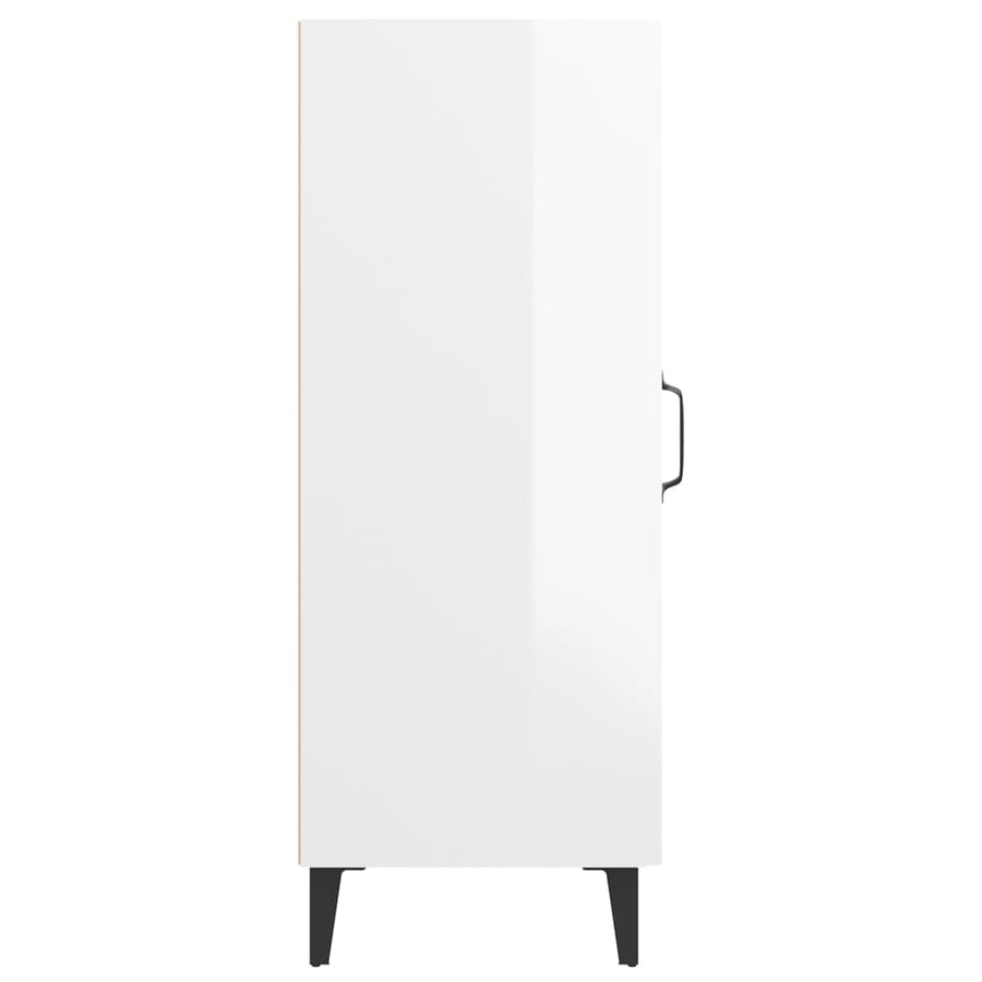 Sideboard High Gloss White 34.5x34x90 cm Engineered Wood