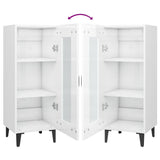 Sideboard High Gloss White 34.5x34x90 cm Engineered Wood