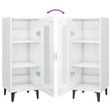 Sideboard High Gloss White 34.5x34x90 cm Engineered Wood - Extra Image