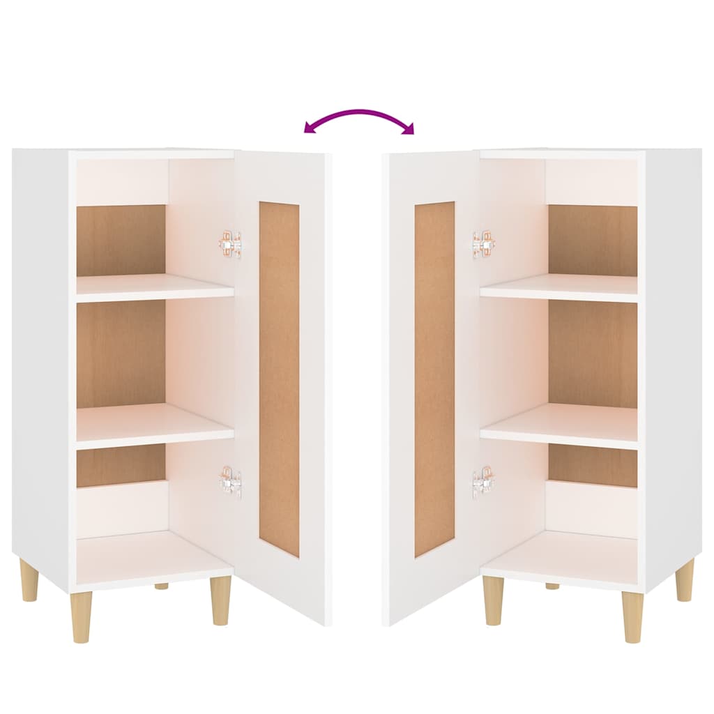 Sideboard White 34.5x34x90 cm Engineered Wood