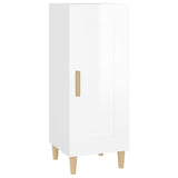 Sideboard High Gloss White 34.5x34x90 cm Engineered Wood