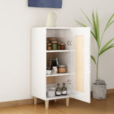 Sideboard High Gloss White 34.5x34x90 cm Engineered Wood - Side View
